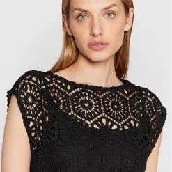 Sisley Γυναίκες Καθημερινά Φορέματα Φόρεμα καθημερινό 41KCLV018 Μαύρο Regular Fit -Sisley Εκπτώσεις unnamed file 1473