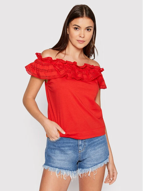 Sisley Γυναίκες Μπλουζάκια Μπλουζάκι 3KQWL100F Κόκκινο Regular Fit 4 Sisley Γυναίκες Μπλουζάκια Μπλουζάκι 3KQWL100F Κόκκινο Regular Fit - Image 2