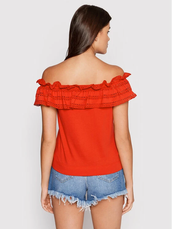 Sisley Γυναίκες Μπλουζάκια Μπλουζάκι 3KQWL100F Κόκκινο Regular Fit 6 Sisley Γυναίκες Μπλουζάκια Μπλουζάκι 3KQWL100F Κόκκινο Regular Fit - Image 4