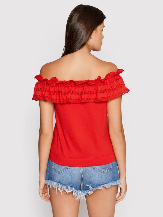 Sisley Γυναίκες Μπλουζάκια Μπλουζάκι 3KQWL100F Κόκκινο Regular Fit 7 Sisley Γυναίκες Μπλουζάκια Μπλουζάκι 3KQWL100F Κόκκινο Regular Fit - Image 5