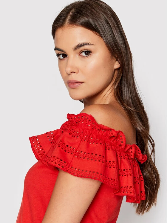 Sisley Γυναίκες Μπλουζάκια Μπλουζάκι 3KQWL100F Κόκκινο Regular Fit 8 Sisley Γυναίκες Μπλουζάκια Μπλουζάκι 3KQWL100F Κόκκινο Regular Fit - Image 6