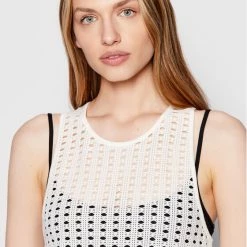 Sisley Γυναίκες Ρούχα Παραλίας Φόρεμα παραλίας 3HTALH009 Λευκό Regular Fit -Sisley Εκπτώσεις unnamed file 1494