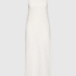 Sisley Γυναίκες Ρούχα Παραλίας Φόρεμα παραλίας 3HTALH009 Λευκό Regular Fit -Sisley Εκπτώσεις unnamed file 1495