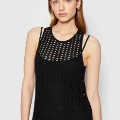 Sisley Γυναίκες Ρούχα Παραλίας Φόρεμα παραλίας 3HTALH009 Μαύρο Regular Fit -Sisley Εκπτώσεις unnamed file 1499