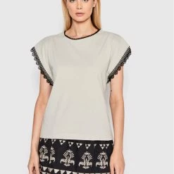 Sisley Γυναίκες Μπλουζάκια Μπλουζάκι 3AIRL101N Μπεζ Regular Fit