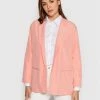 Sisley Γυναίκες Σακάκια & Μπλέιζερ Μπλέιζερ 28J6LW007 Ροζ Regular Fit