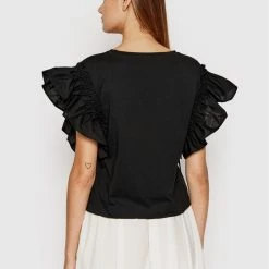 Sisley Γυναίκες Μπλουζάκια Μπλουζάκι 3AIRL101P Μαύρο Boxy Fit -Sisley Εκπτώσεις unnamed file 1528