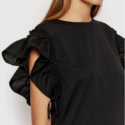 Sisley Γυναίκες Μπλουζάκια Μπλουζάκι 3AIRL101P Μαύρο Boxy Fit -Sisley Εκπτώσεις unnamed file 1529