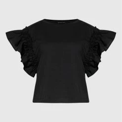 Sisley Γυναίκες Μπλουζάκια Μπλουζάκι 3AIRL101P Μαύρο Boxy Fit -Sisley Εκπτώσεις unnamed file 1530