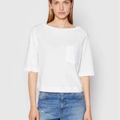 Sisley Γυναίκες T-shirts T-Shirt 3AIRL12OR Λευκό Regular Fit