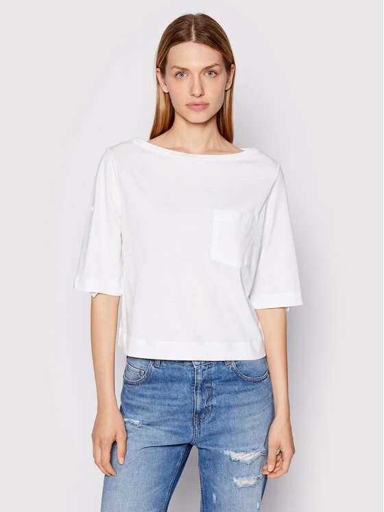 Sisley Γυναίκες T-shirts T-Shirt 3AIRL12OR Λευκό Regular Fit 3 Sisley Γυναίκες T-shirts T-Shirt 3AIRL12OR Λευκό Regular Fit