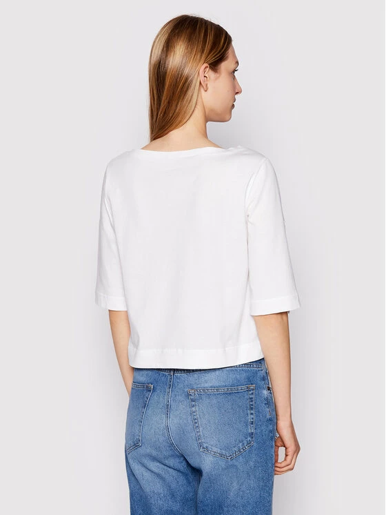 Sisley Γυναίκες T-shirts T-Shirt 3AIRL12OR Λευκό Regular Fit 5 Sisley Γυναίκες T-shirts T-Shirt 3AIRL12OR Λευκό Regular Fit - Image 3