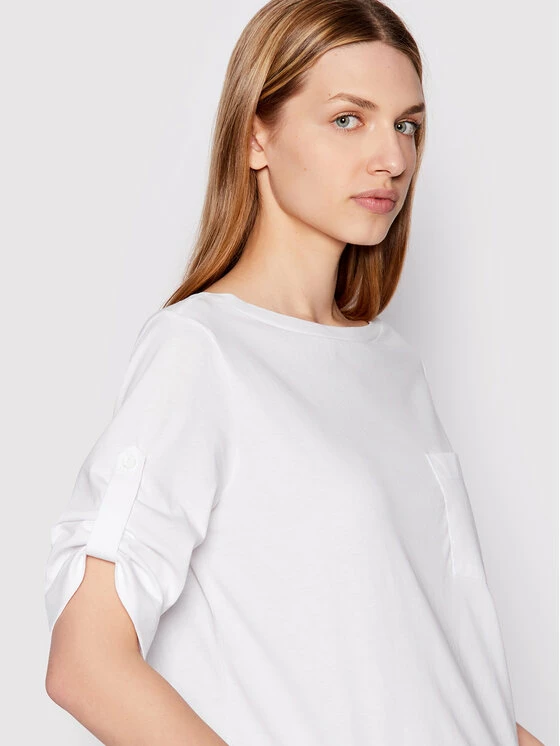 Sisley Γυναίκες T-shirts T-Shirt 3AIRL12OR Λευκό Regular Fit 6 Sisley Γυναίκες T-shirts T-Shirt 3AIRL12OR Λευκό Regular Fit - Image 4