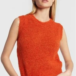 Sisley Γυναίκες Πουλόβερ 102VM101X Πορτοκαλί Regular Fit -Sisley Εκπτώσεις unnamed file 173