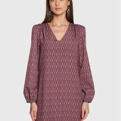 Sisley Γυναίκες Καθημερινά Φορέματα Φόρεμα καθημερινό 4C2GLV02M Έγχρωμο Relaxed Fit