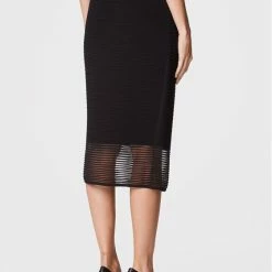 Sisley Γυναίκες Φούστες Pencil Φούστα Pencil 11APM0002 Μαύρο Slim Fit -Sisley Εκπτώσεις unnamed file 208