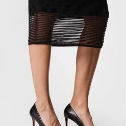 Sisley Γυναίκες Φούστες Pencil Φούστα Pencil 11APM0002 Μαύρο Slim Fit -Sisley Εκπτώσεις unnamed file 209