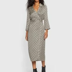 Sisley Γυναίκες Κοκτέιλ Φορέματα Φόρεμα κοκτέιλ 4RNPLV01Y Μπεζ Regular Fit