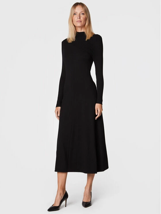 Sisley Γυναίκες Πλεκτά Φορέματα Φόρεμα υφασμάτινο 14ETMV005 Μαύρο Regular Fit 3 Sisley Γυναίκες Πλεκτά Φορέματα Φόρεμα υφασμάτινο 14ETMV005 Μαύρο Regular Fit