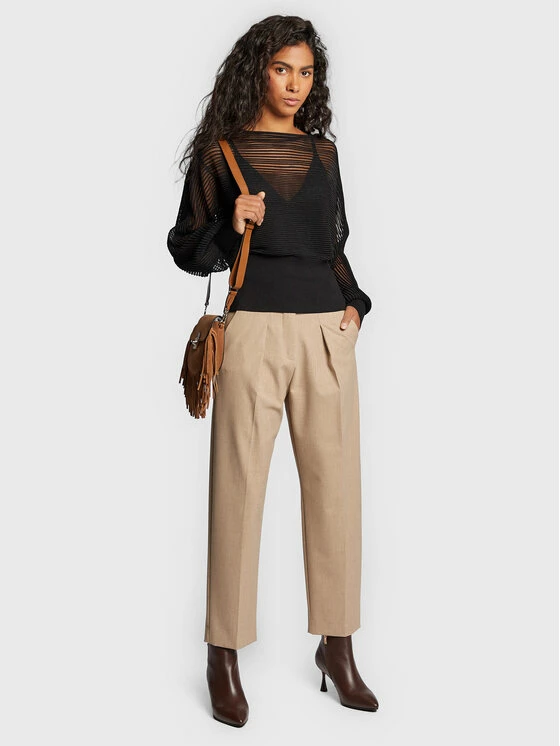 Sisley Γυναίκες Πουλόβερ 11APM1018 Μαύρο Relaxed Fit 4 Sisley Γυναίκες Πουλόβερ 11APM1018 Μαύρο Relaxed Fit - Image 2