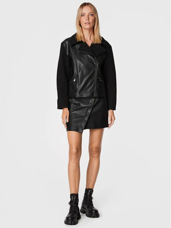 Sisley Γυναίκες Mini Φούστα από απομίμηση δέρματος 41DYL000N Μαύρο Regular Fit 4 Sisley Γυναίκες Mini Φούστα από απομίμηση δέρματος 41DYL000N Μαύρο Regular Fit - Image 2