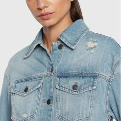 Sisley Γυναίκες Τζιν Μπουφάν Τζιν μπουφάν 27WDLN00P Μπλε Relaxed Fit -Sisley Εκπτώσεις unnamed file 272