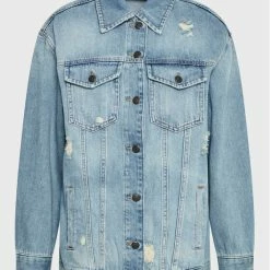 Sisley Γυναίκες Τζιν Μπουφάν Τζιν μπουφάν 27WDLN00P Μπλε Relaxed Fit -Sisley Εκπτώσεις unnamed file 273