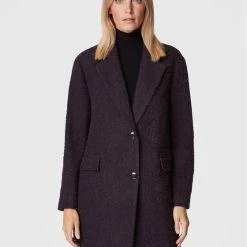 Sisley Γυναίκες Μεταβατικά Παλτά Παλτό μεταβατικό 2Q7DLN00R Μωβ Regular Fit