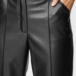 Sisley Γυναίκες Δερμάτινα Παντελόνια Παντελόνι από απομίμηση δέρματος 4MTMLF01Q Μαύρο Regular Fit -Sisley Εκπτώσεις unnamed file 293