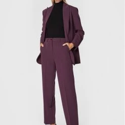 Sisley Γυναίκες Υφασμάτινα Παντελόνια Παντελόνι υφασμάτινο 4KVXLF01E Μωβ Relaxed Fit -Sisley Εκπτώσεις unnamed file 307