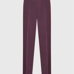 Sisley Γυναίκες Υφασμάτινα Παντελόνια Παντελόνι υφασμάτινο 4KVXLF01E Μωβ Relaxed Fit -Sisley Εκπτώσεις unnamed file 310