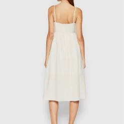 Sisley Γυναίκες Καλοκαιρινά Φορέματα Φόρεμα καλοκαιρινό 4XYWLV012 Λευκό Regular Fit -Sisley Εκπτώσεις unnamed file 345