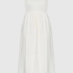 Sisley Γυναίκες Καλοκαιρινά Φορέματα Φόρεμα καλοκαιρινό 4XYWLV012 Λευκό Regular Fit -Sisley Εκπτώσεις unnamed file 347