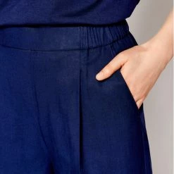 Sisley Γυναίκες Υφασμάτινα Παντελόνια Παντελόνι υφασμάτινο 40YR55CZ7 Σκούρο μπλε Regular Fit -Sisley Εκπτώσεις unnamed file 361