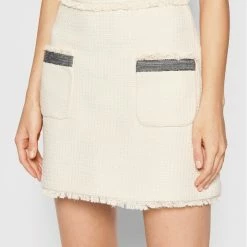 Sisley Γυναίκες Mini Φούστα Midi 49OSL0005 Μπεζ Regular Fit