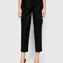 Sisley Γυναίκες Υφασμάτινα Παντελόνια Παντελόνι υφασμάτινο 40YR55CZ7 Μαύρο Regular Fit