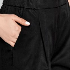 Sisley Γυναίκες Υφασμάτινα Παντελόνια Παντελόνι υφασμάτινο 40YR55CZ7 Μαύρο Regular Fit -Sisley Εκπτώσεις unnamed file 376