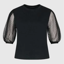 Sisley Γυναίκες Μπλουζάκια Μπλουζάκι 3AIRL100N Μαύρο Regular Fit -Sisley Εκπτώσεις unnamed file 381