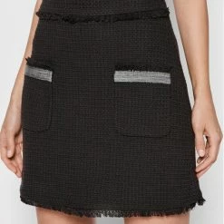 Sisley Γυναίκες Φούστα Mini 49OSL0005 Μαύρο Regular Fit