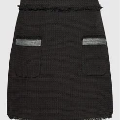 Sisley Γυναίκες Φούστα Mini 49OSL0005 Μαύρο Regular Fit -Sisley Εκπτώσεις unnamed file 421