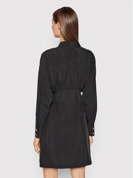 Sisley Γυναίκες Φορέματα σε Στυλ Πουκάμισο & Σεμιζιέ Φόρεμα πουκάμισο 48T8LV00M Μαύρο Regular Fit 5 Sisley Γυναίκες Φορέματα σε Στυλ Πουκάμισο & Σεμιζιέ Φόρεμα πουκάμισο 48T8LV00M Μαύρο Regular Fit - Image 3