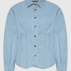 Sisley Γυναίκες Casual Πουκάμισα Πουκάμισο 5HYRLQ002 Μπλε Regular Fit -Sisley Εκπτώσεις unnamed file 436