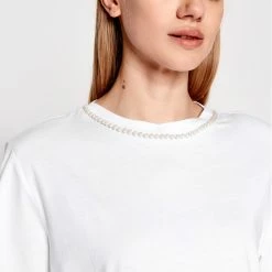 Sisley Γυναίκες T-shirts T-Shirt 3AIRL100E Λευκό Relaxed Fit -Sisley Εκπτώσεις unnamed file 475