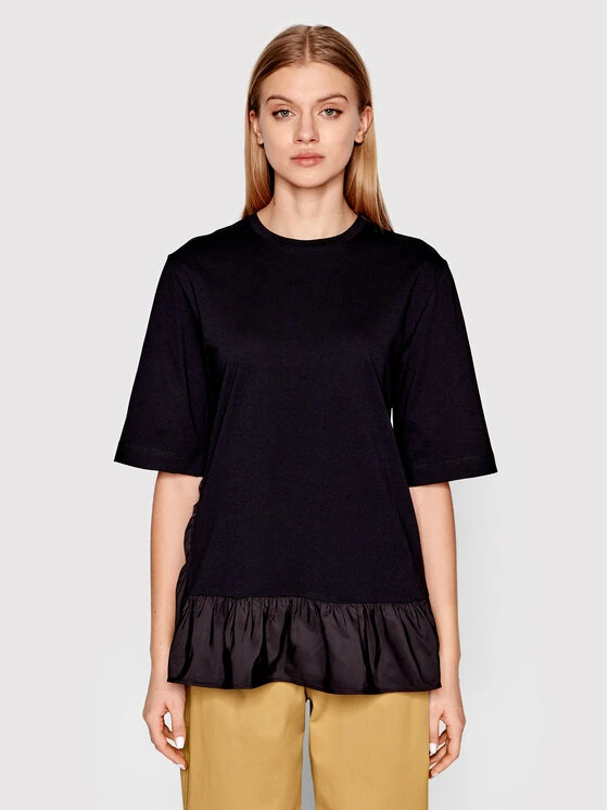 Sisley Γυναίκες Μπλουζάκια Μπλουζάκι 3AIRL1007 Μαύρο Relaxed Fit 3 Sisley Γυναίκες Μπλουζάκια Μπλουζάκι 3AIRL1007 Μαύρο Relaxed Fit