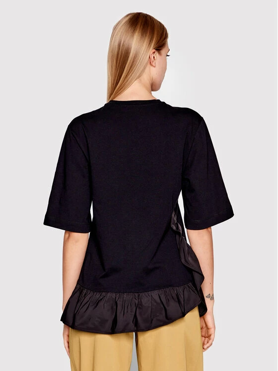 Sisley Γυναίκες Μπλουζάκια Μπλουζάκι 3AIRL1007 Μαύρο Relaxed Fit 5 Sisley Γυναίκες Μπλουζάκια Μπλουζάκι 3AIRL1007 Μαύρο Relaxed Fit - Image 3