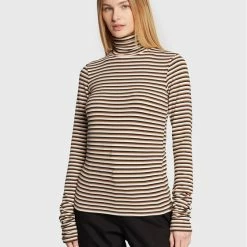 Sisley Γυναίκες Μπλουζάκια Ζιβάγκο 3FKUL200J Μπεζ Slim Fit