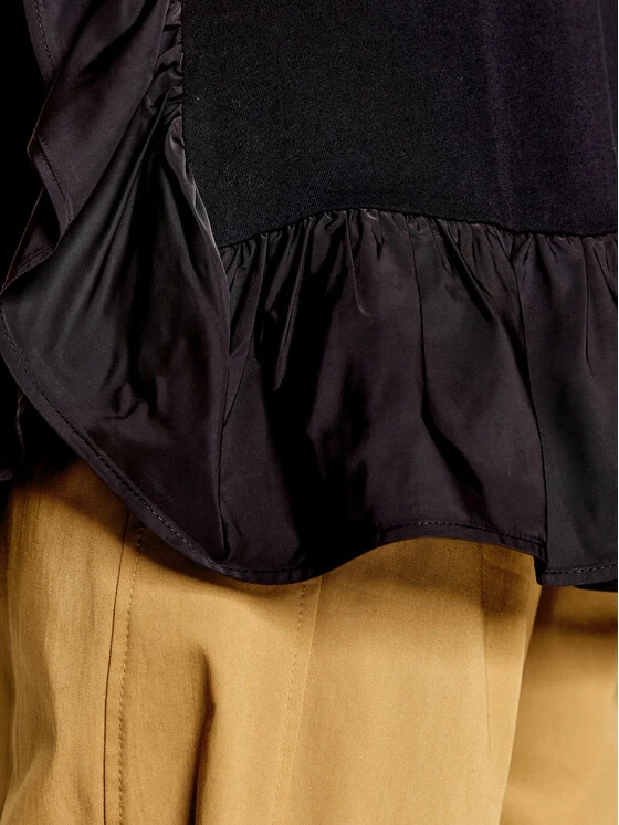 Sisley Γυναίκες Μπλουζάκια Μπλουζάκι 3AIRL1007 Μαύρο Relaxed Fit 6 Sisley Γυναίκες Μπλουζάκια Μπλουζάκι 3AIRL1007 Μαύρο Relaxed Fit - Image 4