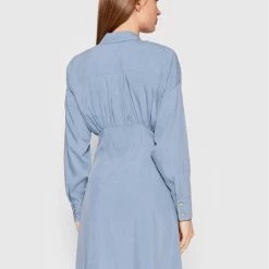 Sisley Γυναίκες Φορέματα σε Στυλ Πουκάμισο & Σεμιζιέ Φόρεμα πουκάμισο 48T8LV00M Μπλε Regular Fit -Sisley Εκπτώσεις unnamed file 519