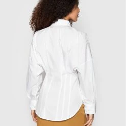 Sisley Γυναίκες Casual Πουκάμισα Πουκάμισο 51T35QF17 Λευκό Regular Fit -Sisley Εκπτώσεις unnamed file 549