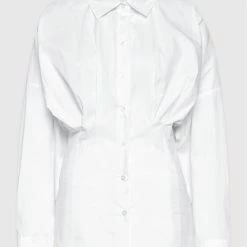 Sisley Γυναίκες Casual Πουκάμισα Πουκάμισο 51T35QF17 Λευκό Regular Fit -Sisley Εκπτώσεις unnamed file 551